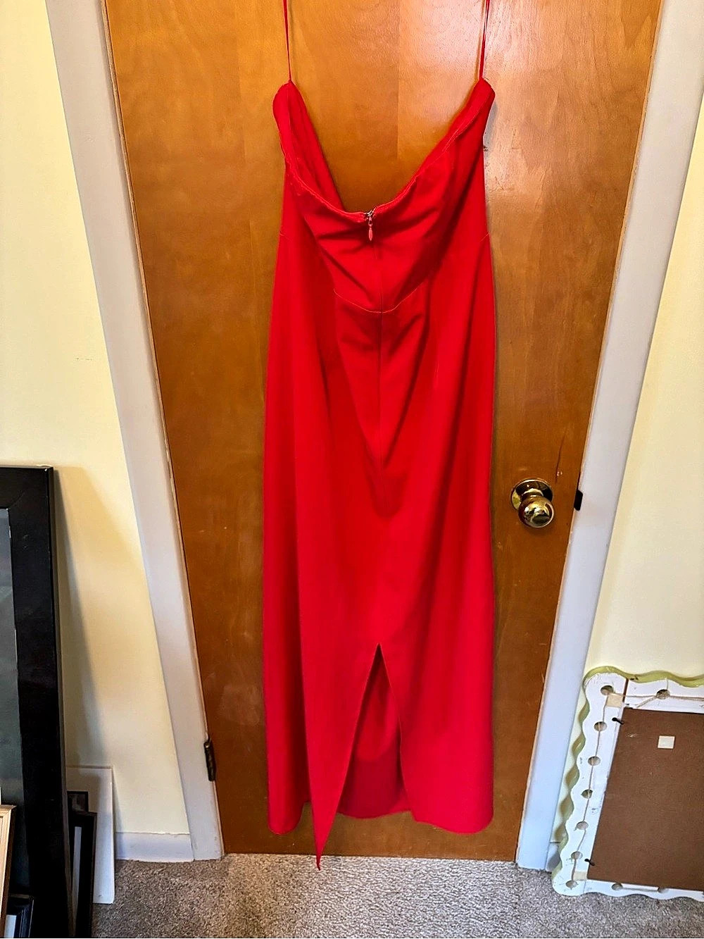 Red Maxi Slip Dress Like New